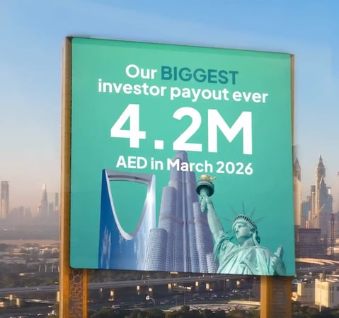 Stake pays out record AED 4.2M in rental income, while markets panic