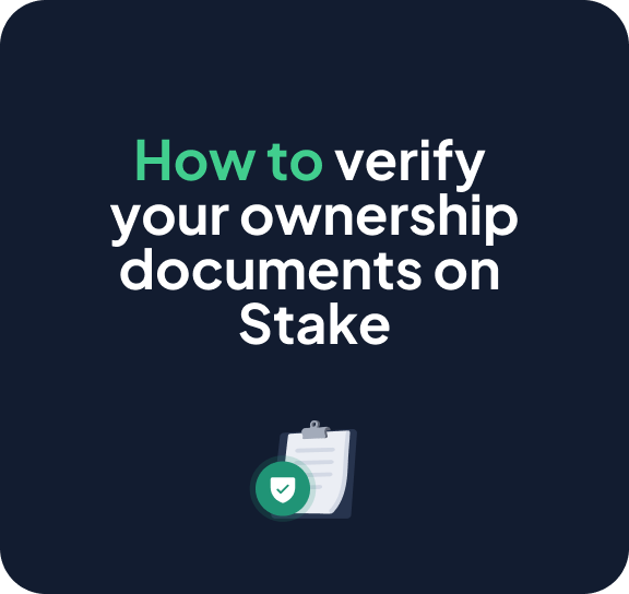 How to Verify Your Ownership Documents on Stake